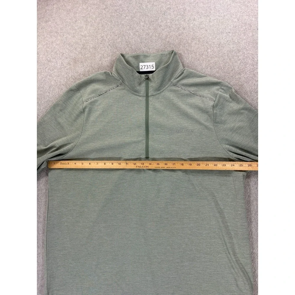 Vineyard Vines Performance 1/2 Zip Reflective‎ Pullover (Men's 2XL) Green